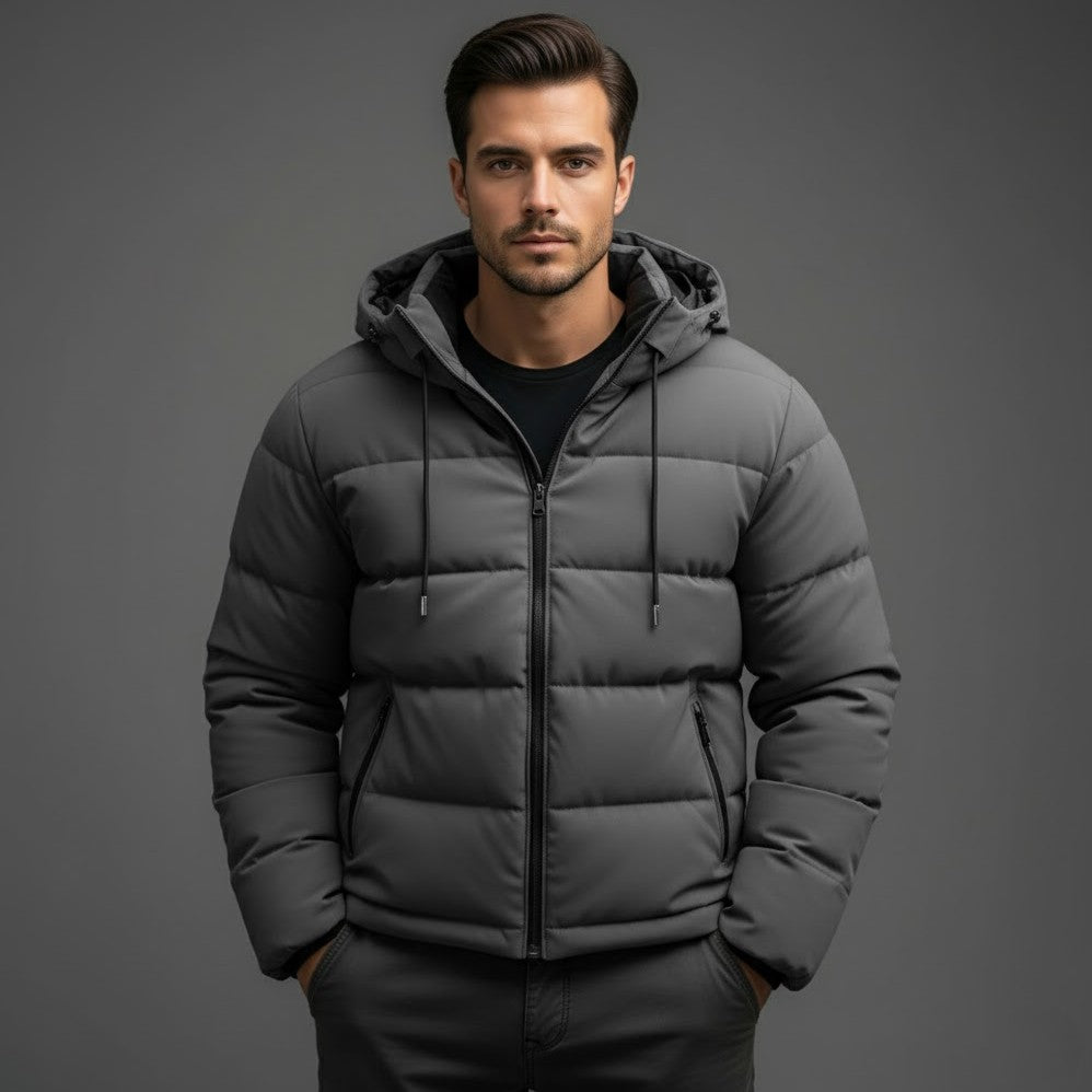 Nils | Herren Winter Steppjacke Mit Kapuze