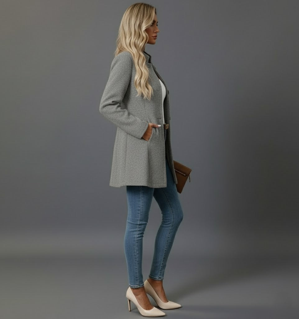 Lara | Damen Wintermantel Mit Knöpfen