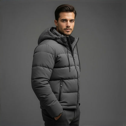 Nils | Herren Winter Steppjacke Mit Kapuze