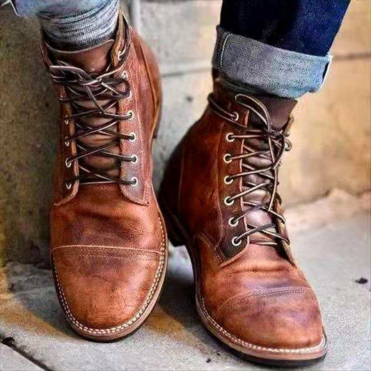 Edith | Herren Winter Leder Schnürstiefel