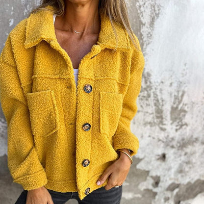 Helga | Damen Lässige Winter Sherpa Jacke