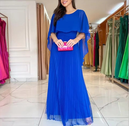 Beatrice | Damen Bodenlanges Faltenkleid für formelle Anlässe