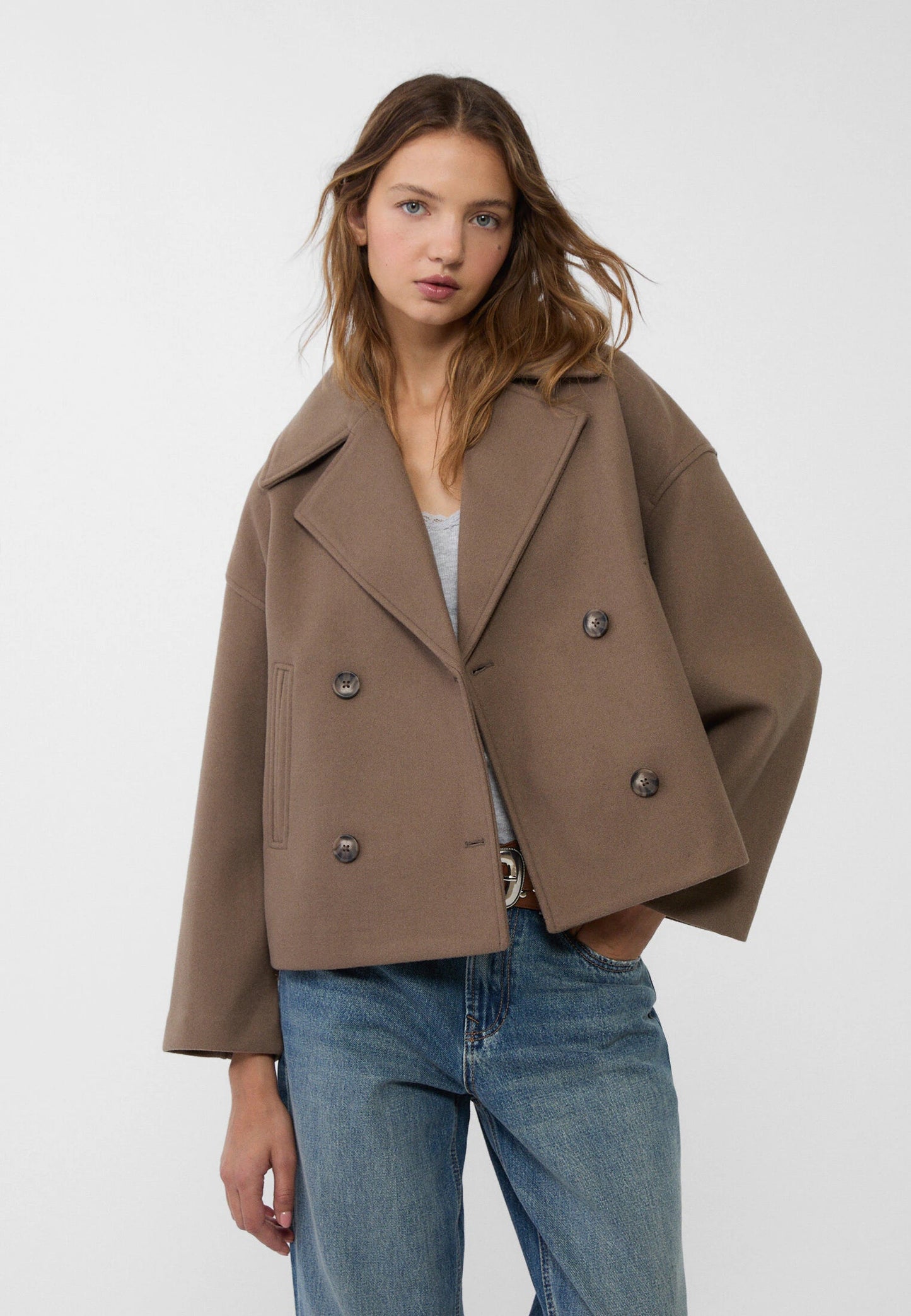 Angela | Klassische Kurzjacke mit Doppelknopfverschluss für Damen