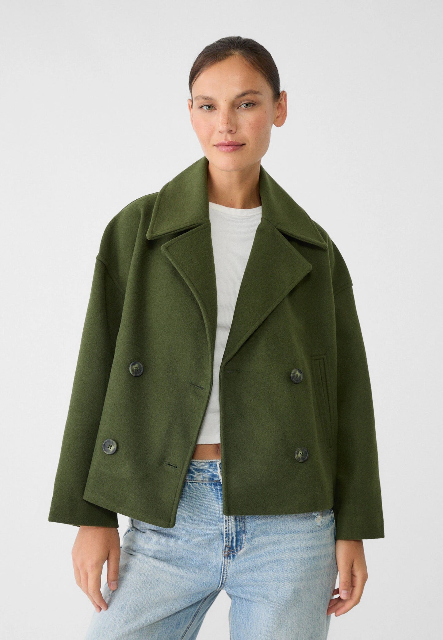Angela | Klassische Kurzjacke mit Doppelknopfverschluss für Damen
