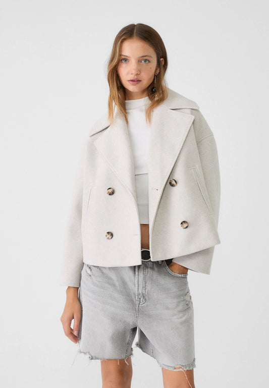Angela | Klassische Kurzjacke mit Doppelknopfverschluss für Damen