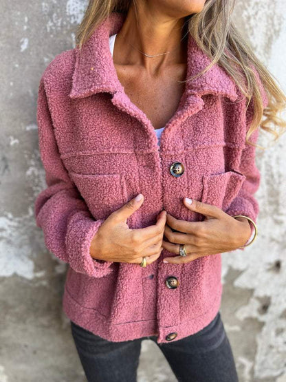 Helga | Damen Lässige Winter Sherpa Jacke