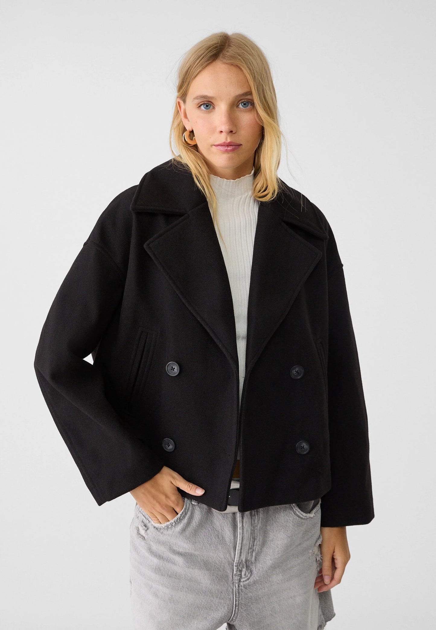 Angela | Klassische Kurzjacke mit Doppelknopfverschluss für Damen