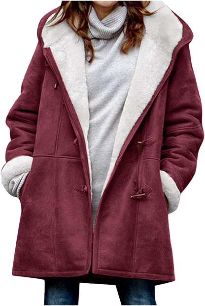 Doris | Damen Kapuzen-Dufflecoat aus Wolle