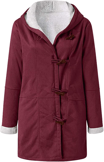 Doris | Damen Kapuzen-Dufflecoat aus Wolle