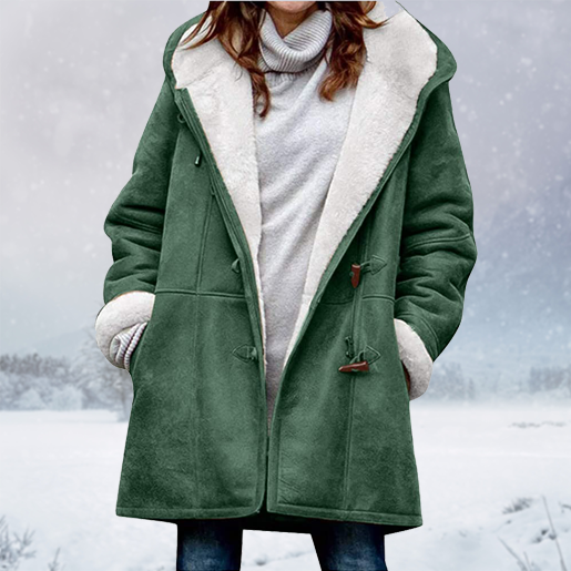 Doris | Damen Kapuzen-Dufflecoat aus Wolle