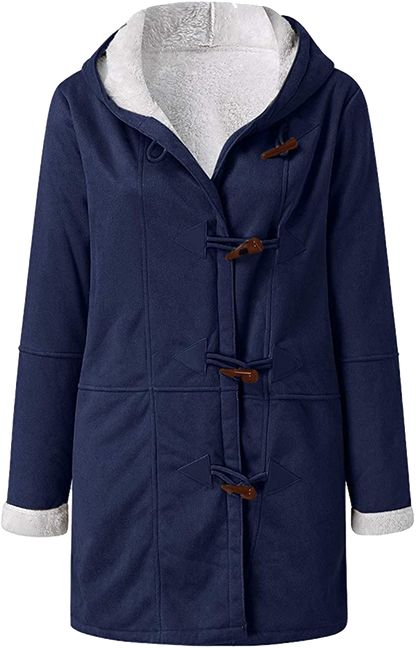 Doris | Damen Kapuzen-Dufflecoat aus Wolle