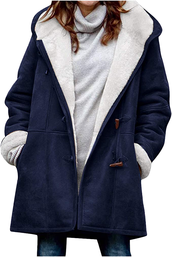 Doris | Damen Kapuzen-Dufflecoat aus Wolle