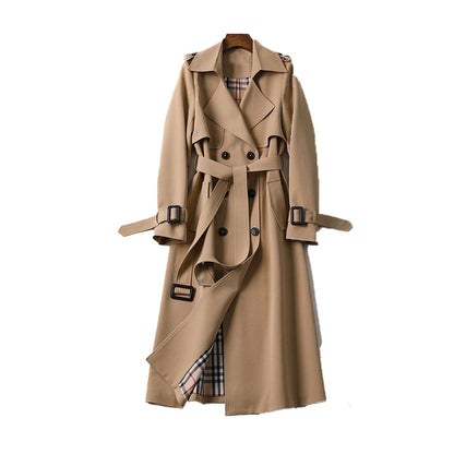 Beatrice | Damen Trenchcoat mit langen Ärmeln und Gürtel