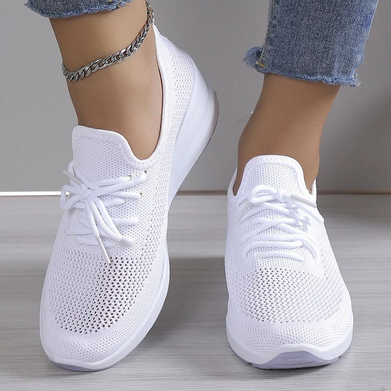 Frieda | Damen Lässige Schnürsneaker mit Luftdurchlässigem Design