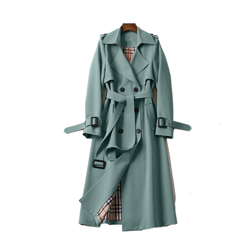 Beatrice | Damen Trenchcoat mit langen Ärmeln und Gürtel