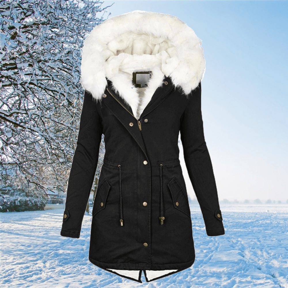 Gabriela | Warme Damen Winterparka mit Pelzbesetzter Kapuze