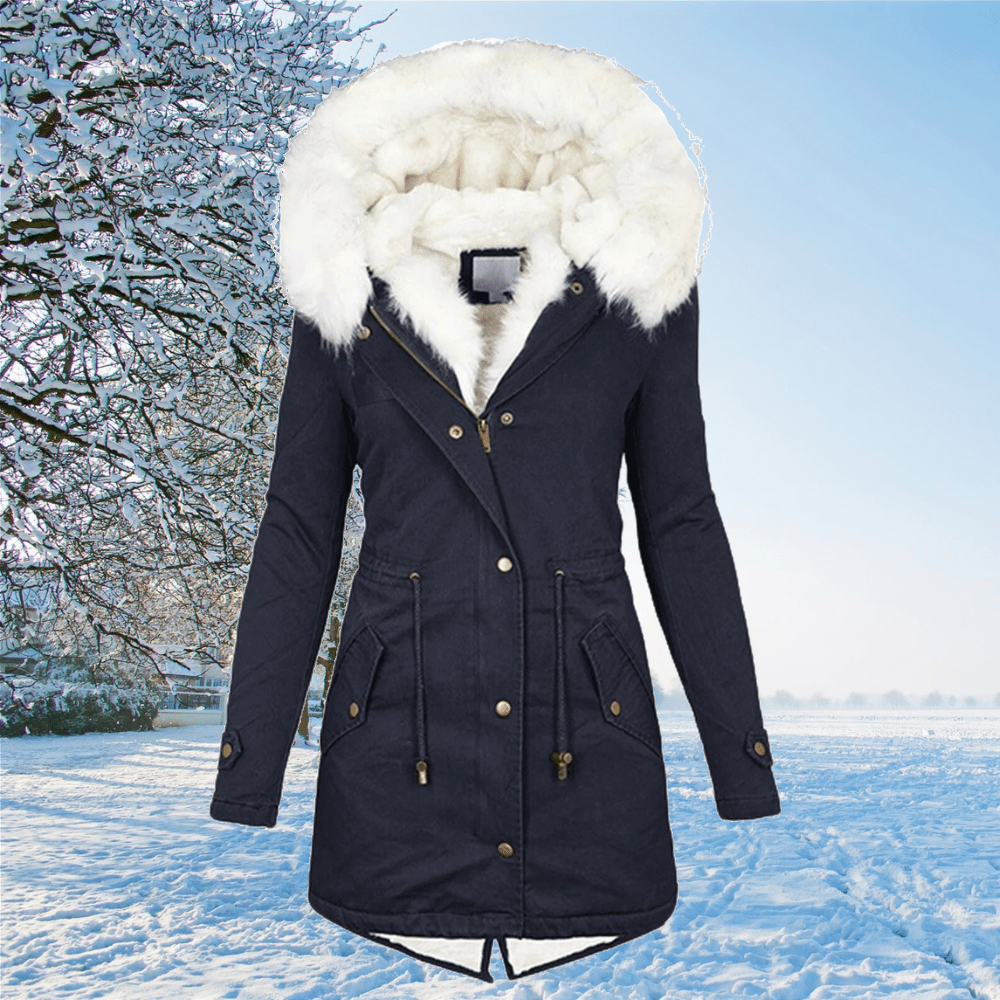 Gabriela | Warme Damen Winterparka mit Pelzbesetzter Kapuze