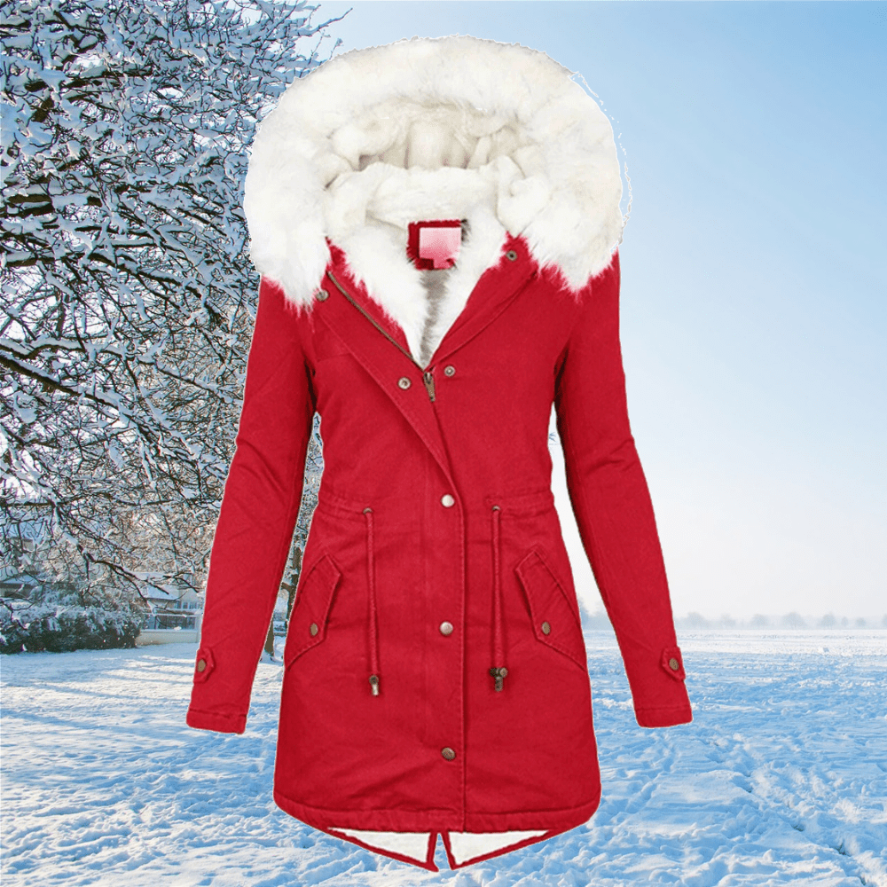 Gabriela | Warme Damen Winterparka mit Pelzbesetzter Kapuze