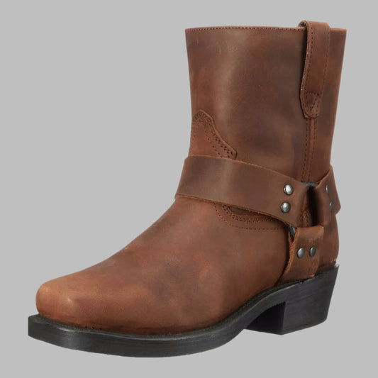 Andreas | Herren Winter Leder Stiefeletten mit Schnalle