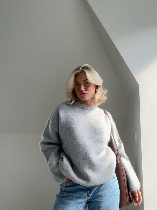 Marie | Damen Flauschiger Winterpullover mit langen Ärmeln