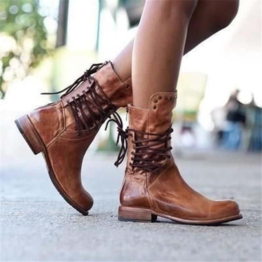 Marion | Damen Winter Leder-Schnürstiefel