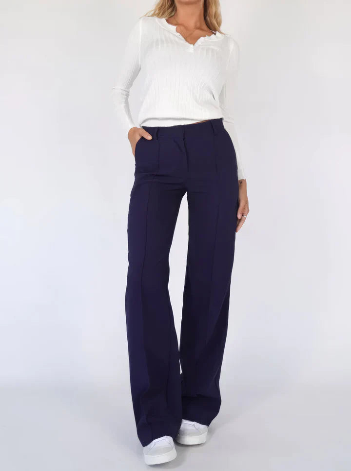 Carolin | Damen Bequeme Winter Gerade-Hosen