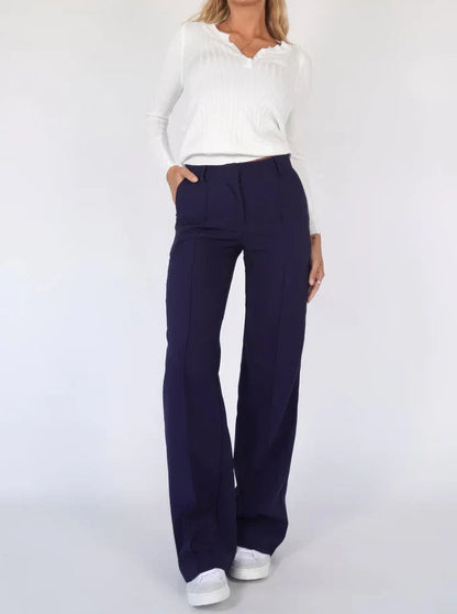 Carolin | Damen Bequeme Winter Gerade-Hosen