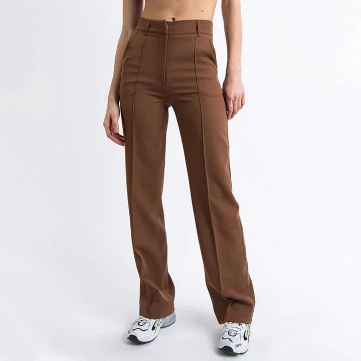 Carolin | Damen Bequeme Winter Gerade-Hosen