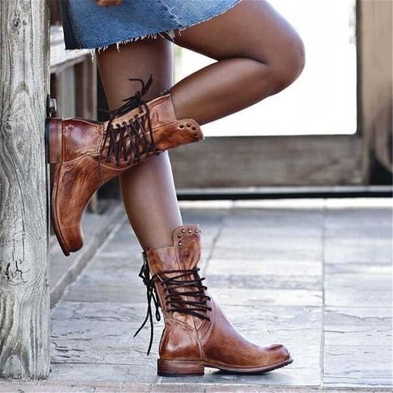 Marion | Damen Winter Leder-Schnürstiefel