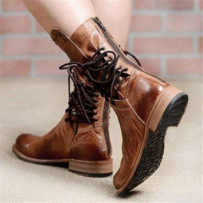 Marion | Damen Winter Leder-Schnürstiefel