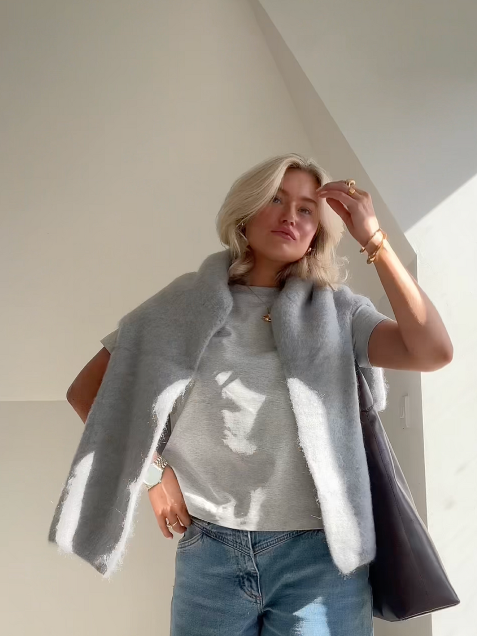 Marie | Damen Flauschiger Winterpullover mit langen Ärmeln