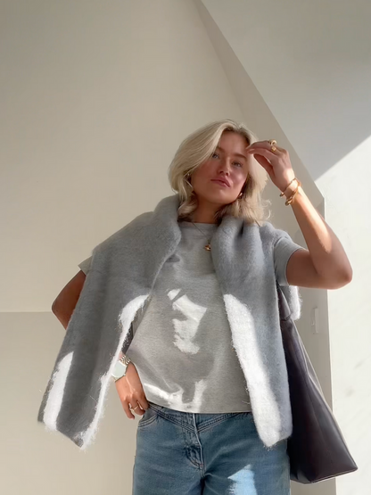 Marie | Damen Flauschiger Winterpullover mit langen Ärmeln