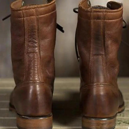 Jasmin | Damen Winter Leder Schnürstiefel