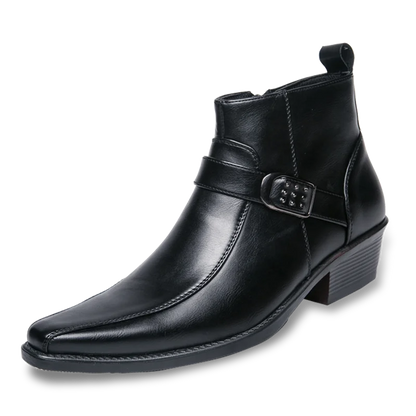 Dominic | Herren Klassische Knöchelstiefel mit Schnallenriemen