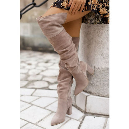 Daniela | Damen Overknee-Stiefel mit hohem Absatz