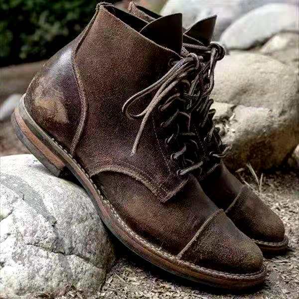 Edith | Herren Winter Leder Schnürstiefel