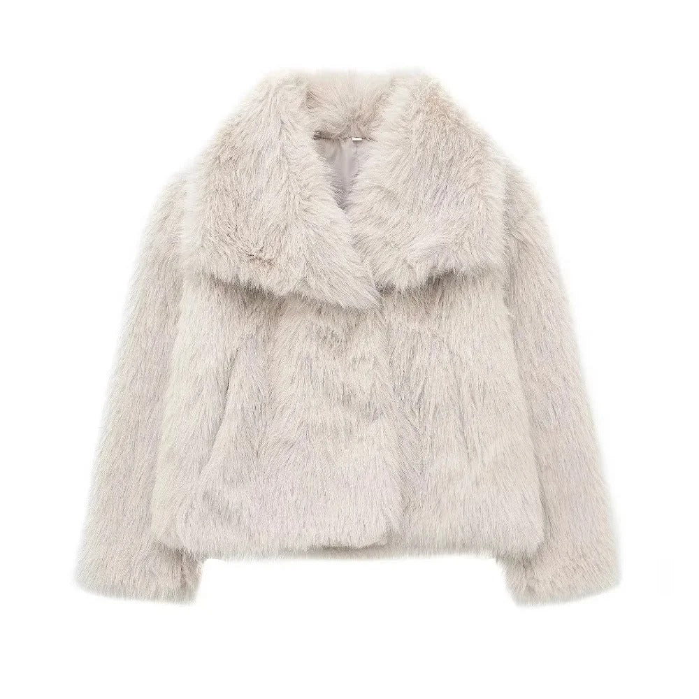 Johanna | Damen Winter Jacke aus weichem Kunstpelz