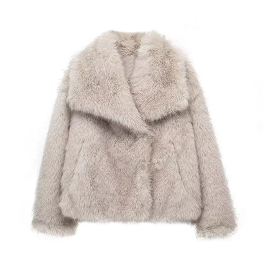 Johanna | Damen Winter Jacke aus weichem Kunstpelz