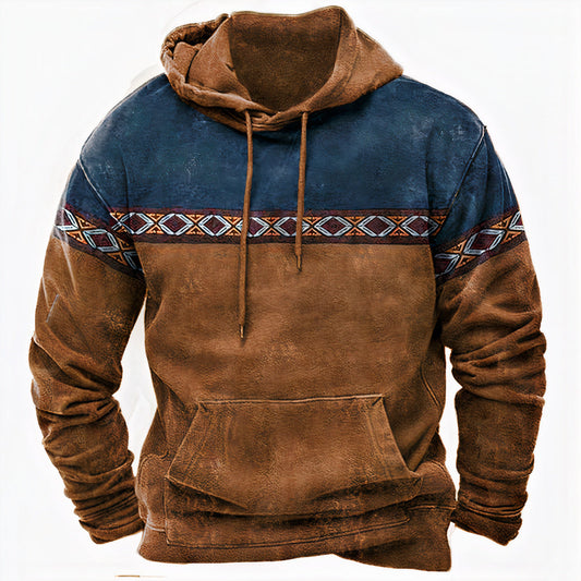 Jakob | Herren Pullover-Hoodie mit Tribal-Muster