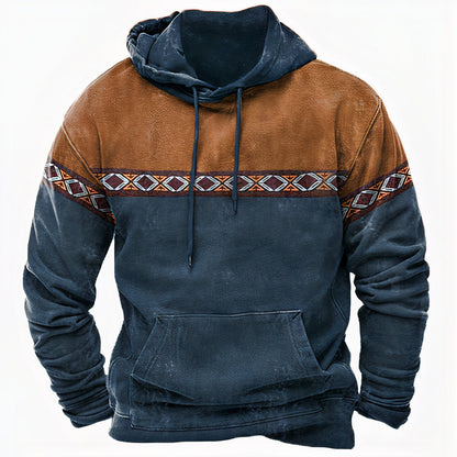 Jakob | Herren Pullover-Hoodie mit Tribal-Muster