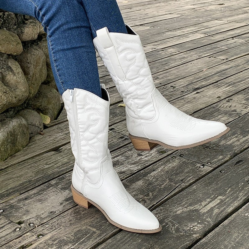 Andrea | Damen Winter Western Cowboy Stiefel