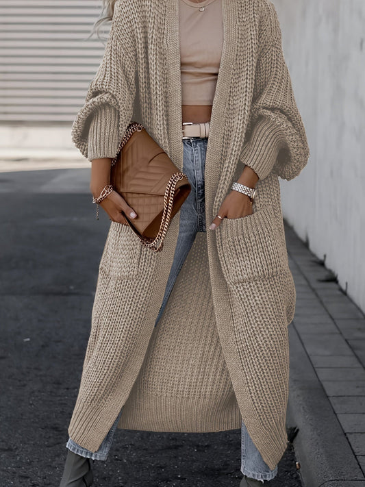 Theresa | Damen Langer Strickcardigan