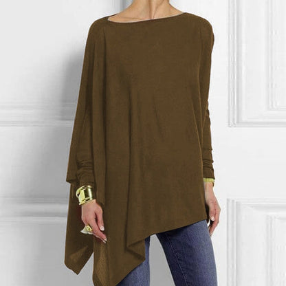 Viviane | Damen Winter Asymmetrisches Loose-Fit Top